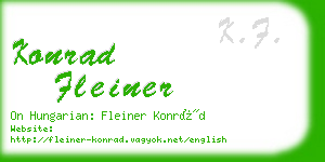konrad fleiner business card